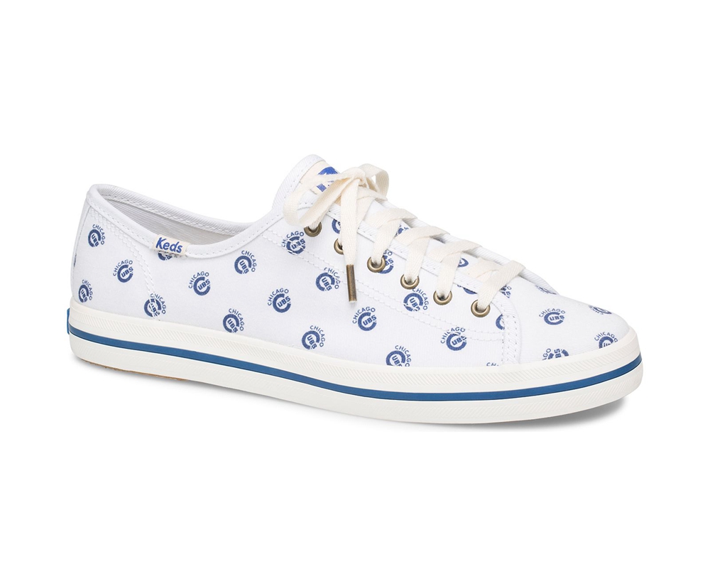 Womens Keds Sneakers - Kickstart MLB® - White/Blue - 9781-GIJSC